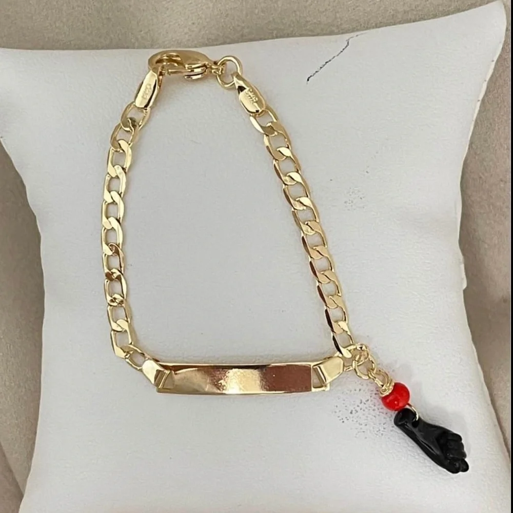 18k Gold Filled Azabache Children Bracelet
